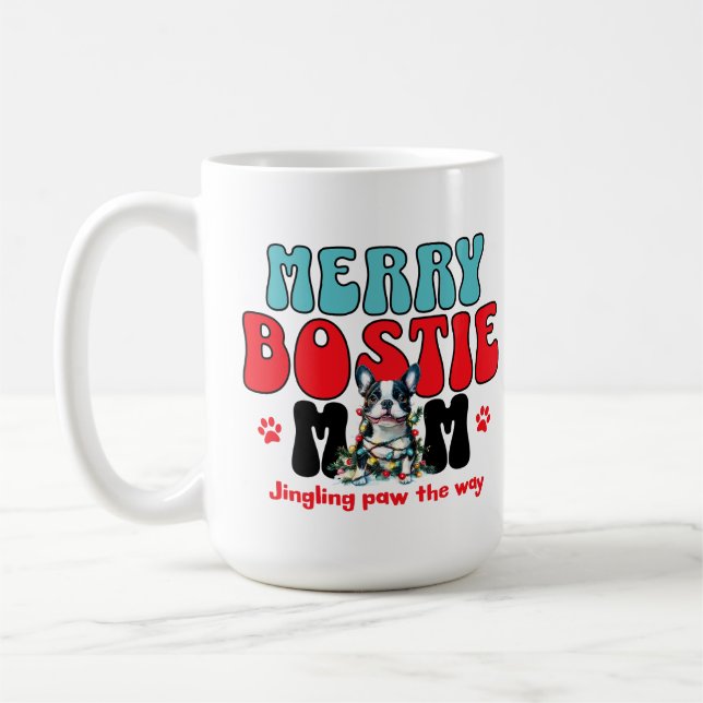 God Boston Terrier Hund Mamma Kaffemugg (Vänster)