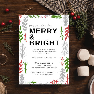 God Bright, grannskap, jul Party Inbjudningar