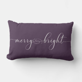 God Bright Lila Calligraphy-Helgdag jul Lumbarkudde