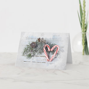 God Candy cane Heart Kort