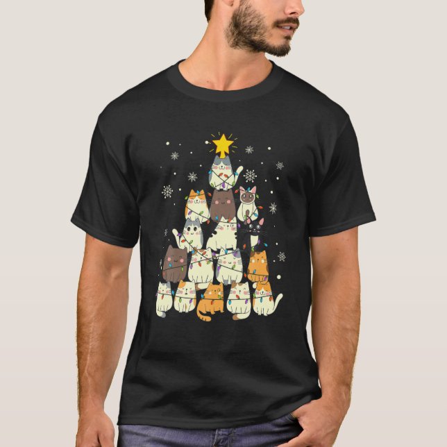 God Catmas-julklappar för Cat Lovers Manar Wo T Shirt (Framsida)