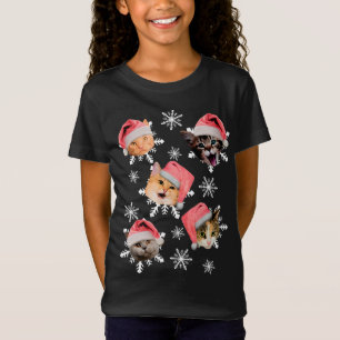 God Catmas Santa Hat Kattunge jul T Shirt