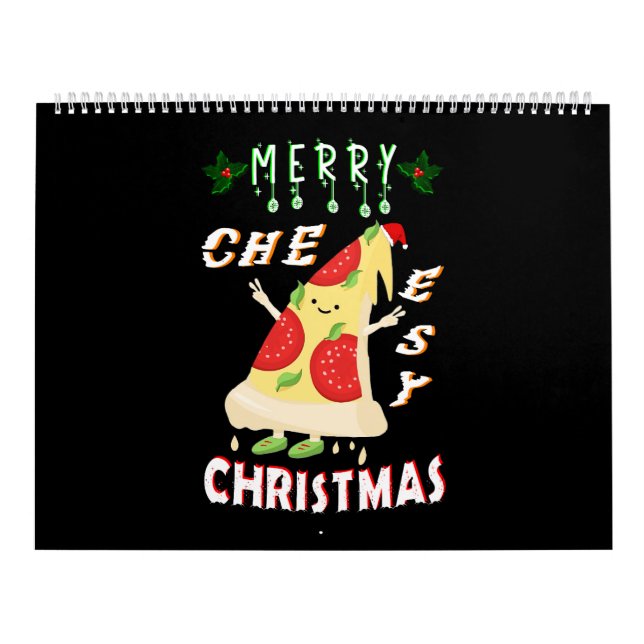 God Cheesy jul Julafton Santa Pizza jul Kalender (Omslag)