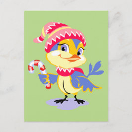 God Chick jul Helg Vykort