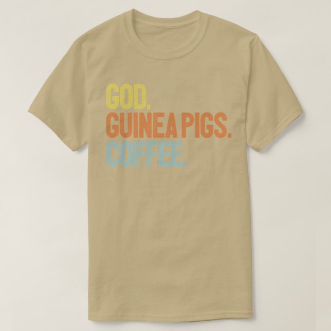 God Coffee Guinea Grisar T Shirt (Design framsida)