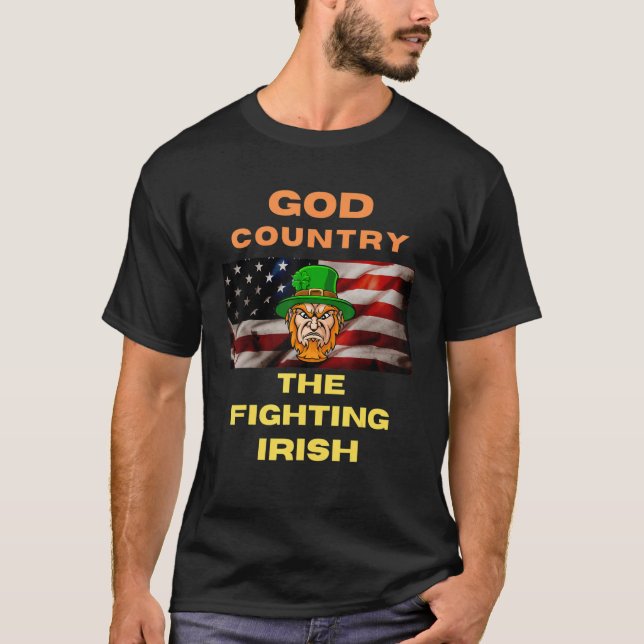 God Country The Fighting Irish T Shirt (Framsida)