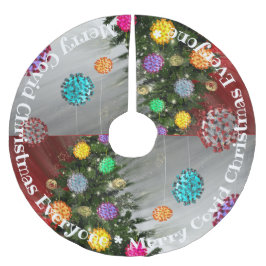 God Covid jul, prydnadsföremål i träd Julgransmatta Borstad Polyester