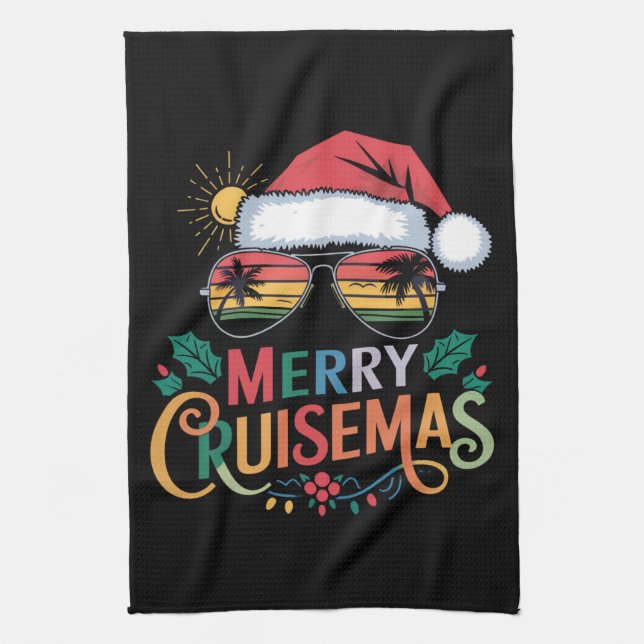 God Cruisemas 2024 Jul Santa Renar  Kökshandduk (Vertikal)