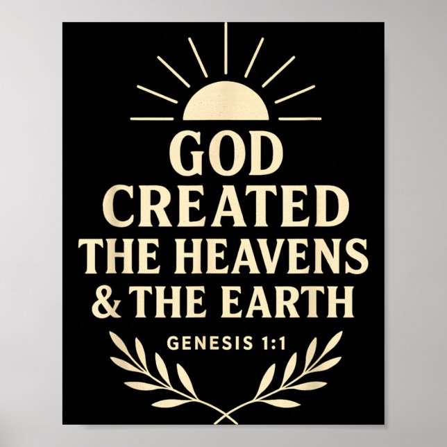 God D The Heavens And The Earth Genesis 1_1  Poster (Framsidan)