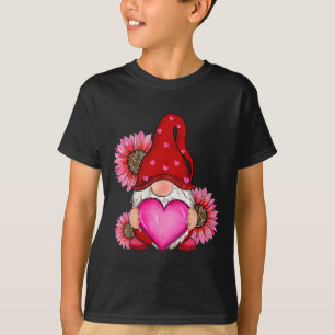God dag på Alla hjärtans dag med leopard Solros T Shirt