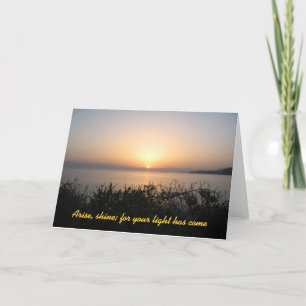God dag, Shine Sunrise-julkort Helgkort