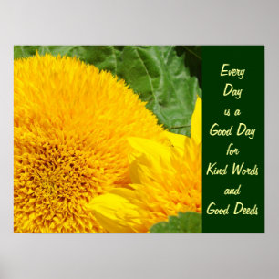 God Dag Snälla Ord Goda Gärningar konsttryck Solro Poster