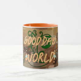 God dag världen kaffekopp