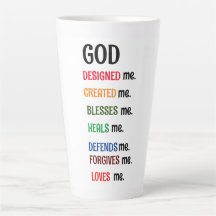 "GOD DESIGNAD ME" Latte Mugg