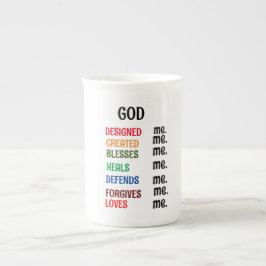 "GOD DESIGNAD ME" SPECIALTY Mugg Benporslin Mugg