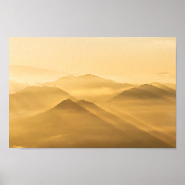 God dimma backe lagrar soluppgång poster (Framsidan)