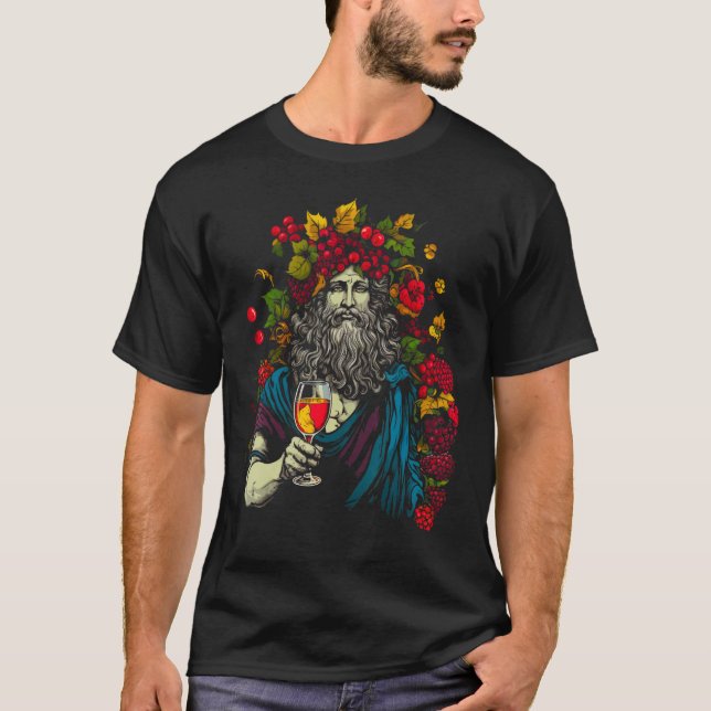 God Dionysus Greek Mythology T Shirt (Framsida)