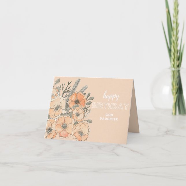 God dotters födelsedagskort kort (Framsida)