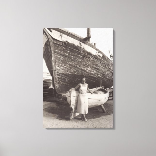 God eftermiddag i Fransk Riviera Cannes på 1930-ta Canvastryck (Framsida)