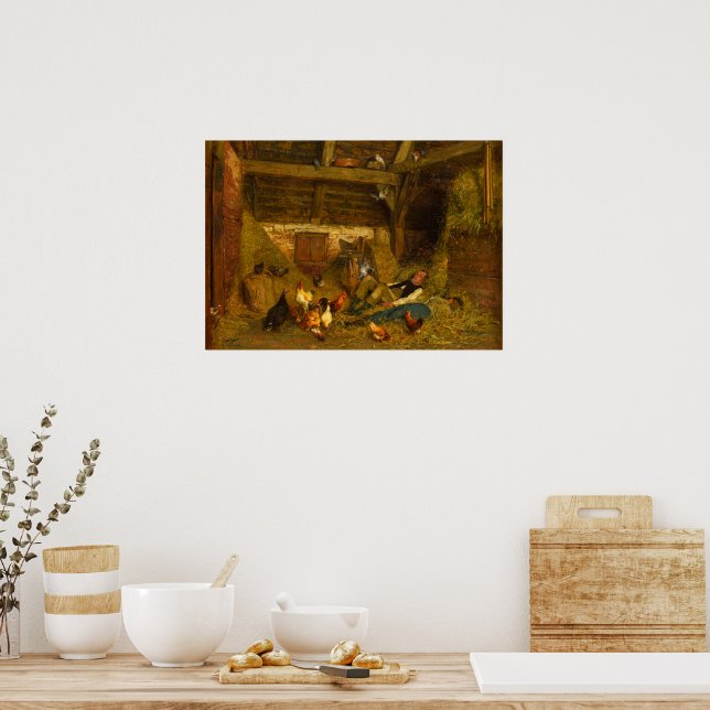 God eftermiddag Nap vid Threshing Golv Jutz Fedder Poster (Kök)