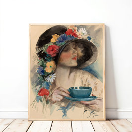 God eftermiddag Tea, Harrison Fisher Poster