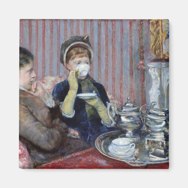 God eftermiddag Tea, Mary Cassatt Magnet (Framsidan)