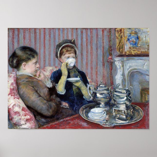 God eftermiddag Tea, Mary Cassatt Poster (Framsidan)