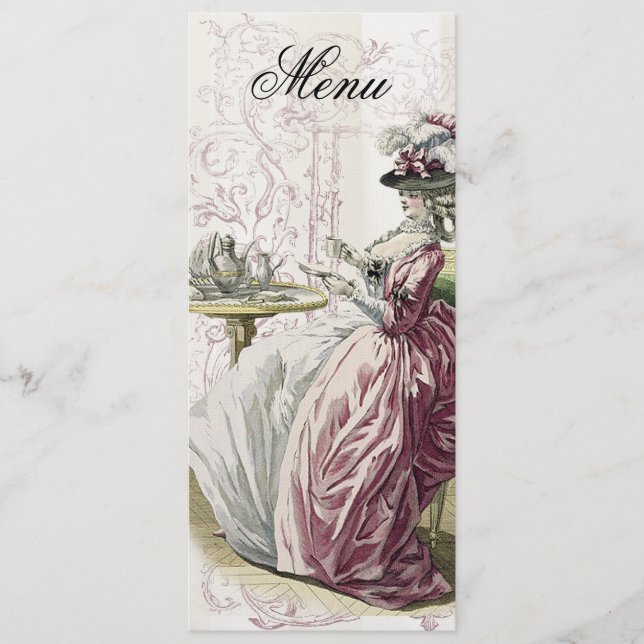 God eftermiddag Tea! Menu, på Linen Meny (Framsida)