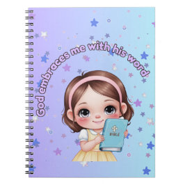 God embraces me with his word  anteckningsbok