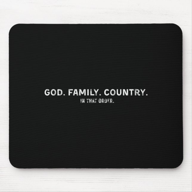 God Family Country In That Order  Musmatta (Framsidan)