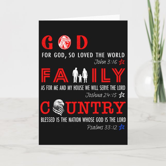 God Family Country  Kort (Framsida)