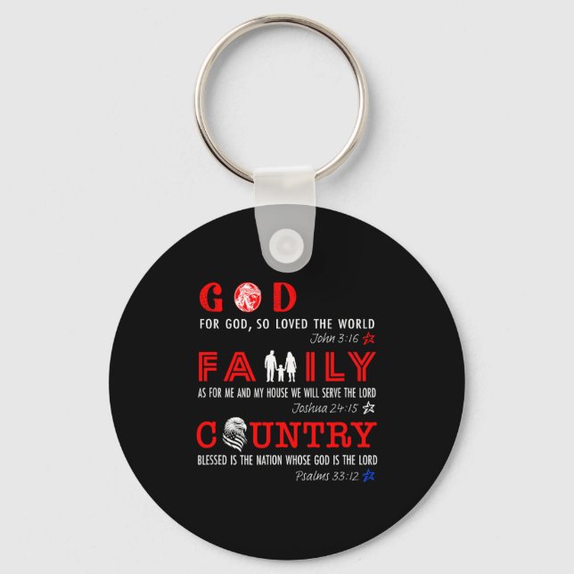 God Family Country  Nyckelring (Framsida)