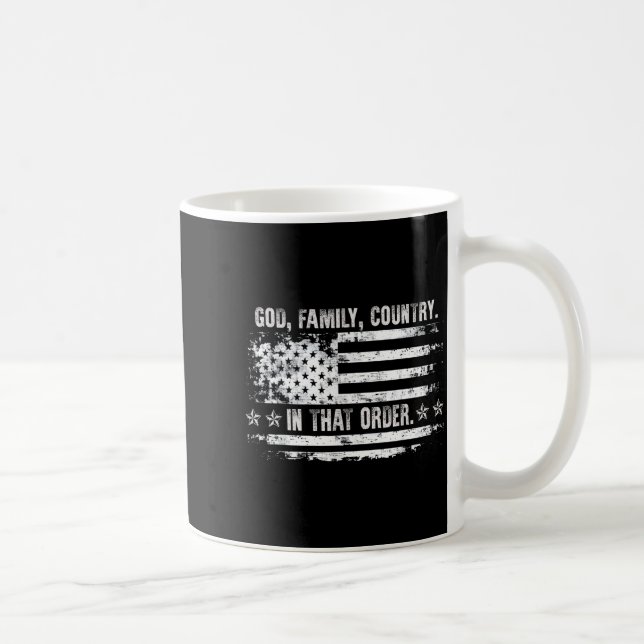 God Family Country Patriotic Faith Pride Usa For S Kaffemugg (Höger)