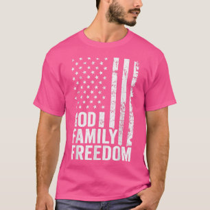 God Family FreedomPatriotic Christian Faith USA Fl T Shirt