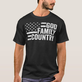 God Family Land - Patriotic Christian American T Shirt