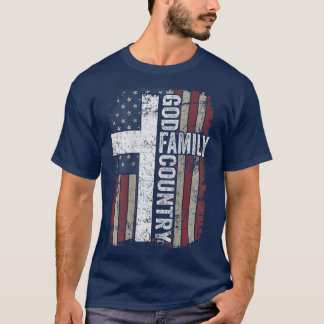 God Family Land Patriotic Christian Kor USA T Shirt
