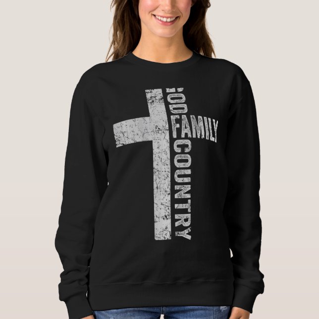 God Family Land Patriotic Freedom Christian Cr T Shirt (Framsida)