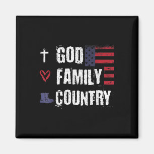 God Family Land Patriotic Veteran Soldier Memor Magnet