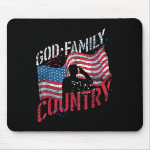 God Family Land Soldier Us Flagga American Memori Musmatta
