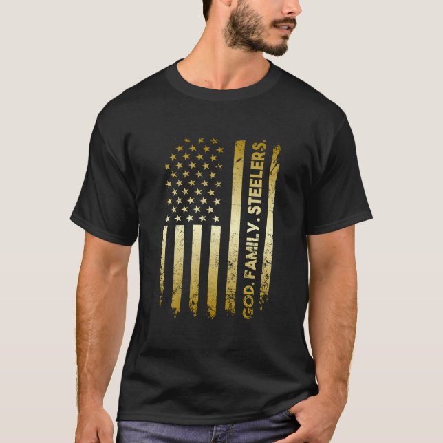 God Family Slers Pro Us Flag Father'S Day Dad T Shirt (Framsida)