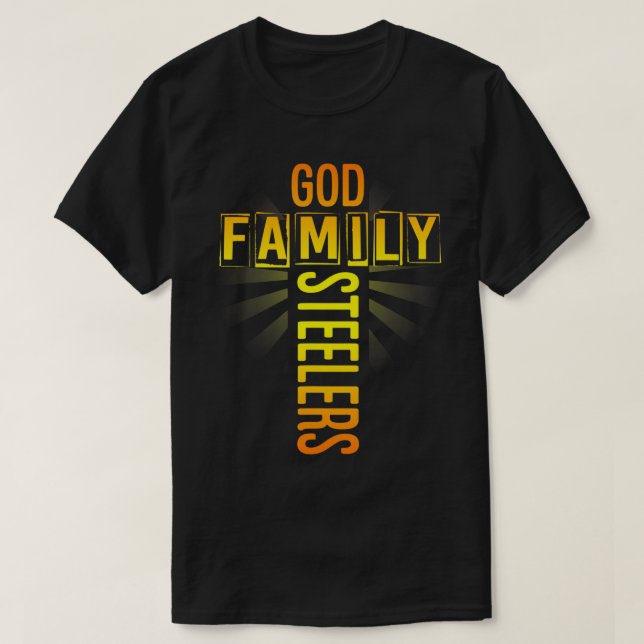 God Family Steeler Shirt Fars dag Gift Tee T-S (Design framsida)
