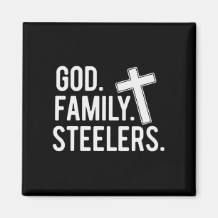God Family Steelers Pro USA Fars dag Pappa.p. Magnet