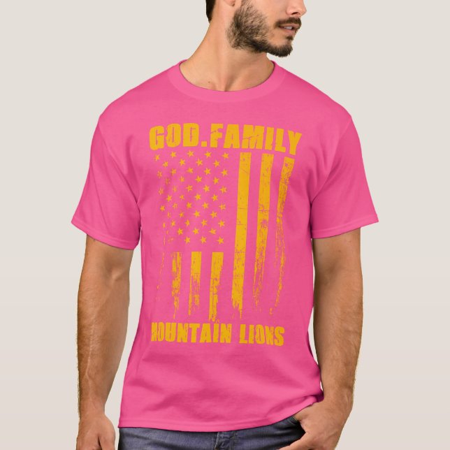 God Family USA flagga T Shirt (Framsida)