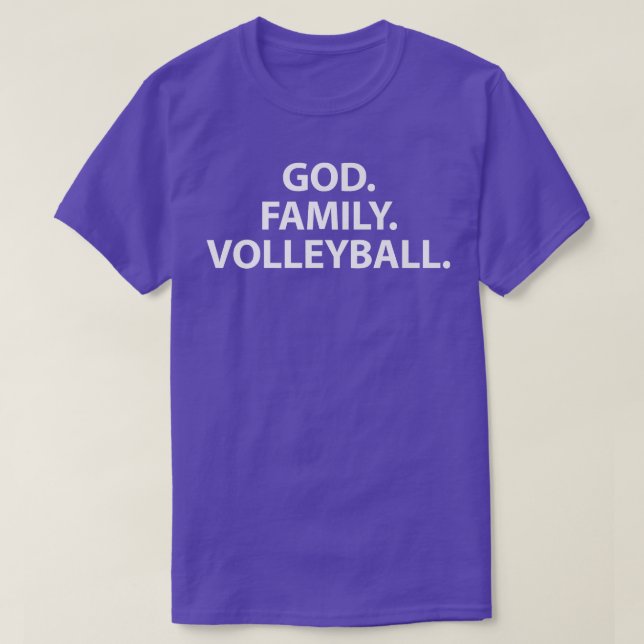 God Family Volleyball Tshirt för Volley Player Fam T Shirt (Design framsida)