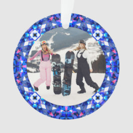 God Festive Blue-julfoto Bild Ram