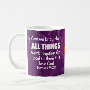 GOD FINNS I CONTROL Romans 8:28 Christian Scriptur Kaffemugg