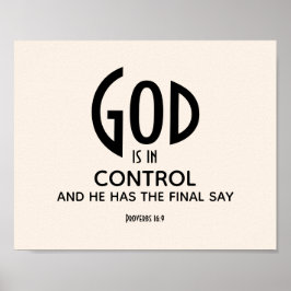 GOD FINNS I KONTROLLEN Christian Inspirational Poster