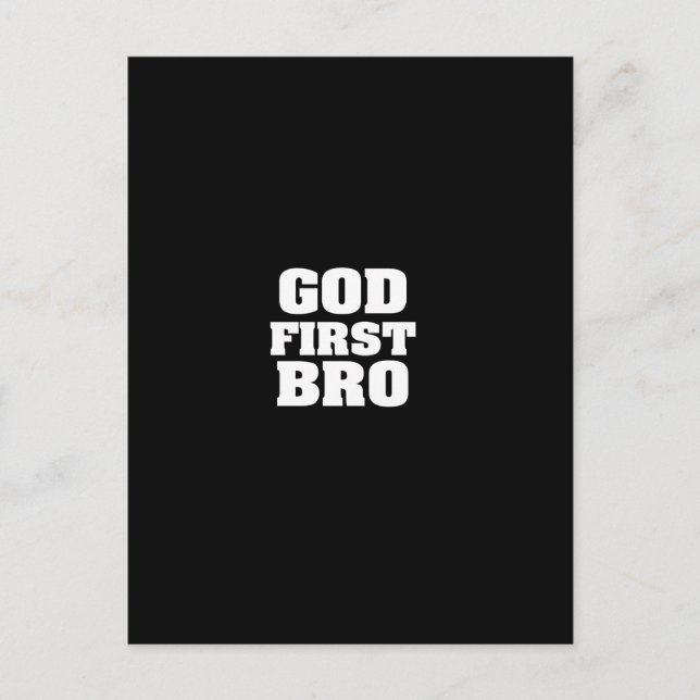 God First bro Vykort (Framsida)