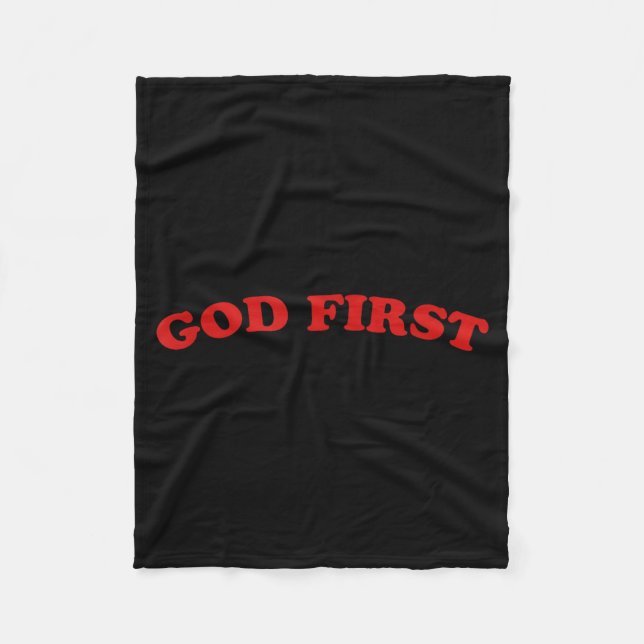 God First T-shirt.png  Fleecefilt (Framsidan)