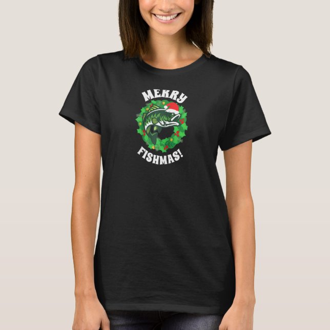 God Fiskmas! Raglan T Shirt (Framsida)